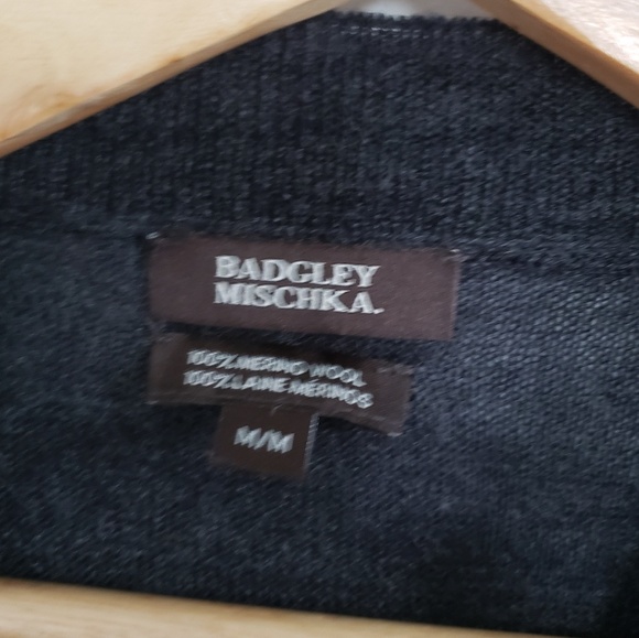 BADGLEY MISCHKA 100% Merino Wool Grey Sweater - Picture 5 of 7